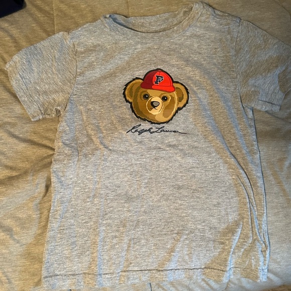 🐎 Polo Ralph Lauren Kids Gray Bear T-Shirt - Picture 2 of 2
